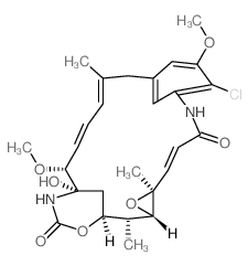 (2E)-3-De(2-(acetylmethylamino)-1-oxopropoxy)-2,3-didehydro-22-demethylmaytansine结构式