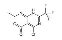 6-chloro-N-ethyl-5-nitro-2-(trifluoromethyl)pyrimidin-4-amine structure