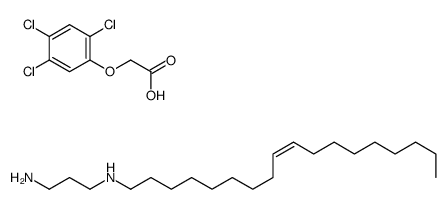 3-aminopropyl-[(Z)-octadec-9-enyl]azanium,2-(2,4,5-trichlorophenoxy)acetate Structure