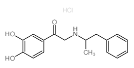 1-(3,4-dihydroxyphenyl)-2-(1-phenylpropan-2-ylamino)ethanone结构式