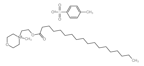 4-methylbenzenesulfonic acid; 2-(4-methyl-1-oxa-4-azoniacyclohex-4-yl)ethyl octadecanoate结构式