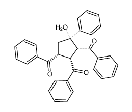 1-phenyl-2ξ.3r.4c-tribenzoyl-cyclopentanol-(1) Structure