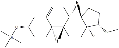 Trimethyl[(pregn-5-en-3β-yl)oxy]silane Structure