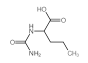 Norvaline,N-(aminocarbonyl)- structure