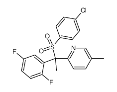 2-[1-(4-Chlorophenylsulfonyl)-1-(2,5-difluorophenyl)ethyl]-5-methylpyridine结构式