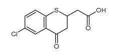 2-(6-chloro-4-oxothiochroman-2-yl)acetic acid结构式