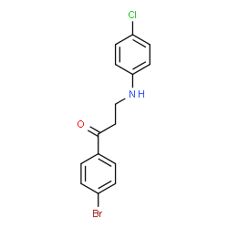 1-(4-bromophenyl)-3-(4-chloroanilino)-1-propanone结构式