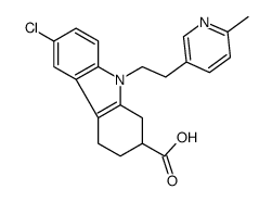 6-chloro-9-[2-(6-methylpyridin-3-yl)ethyl]-1,2,3,4-tetrahydrocarbazole-2-carboxylic acid Structure