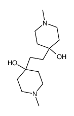 1,1'-dimethyl-4,4'-ethane-1,2-diyl-bis-piperidin-4-ol结构式