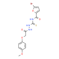 5-bromo-N-({2-[(4-methoxyphenoxy)acetyl]hydrazino}carbonothioyl)-2-furamide结构式
