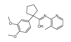 1-(3,4-dimethoxyphenyl)-N-(3-methylpyridin-2-yl)cyclopentane-1-carboxamide结构式