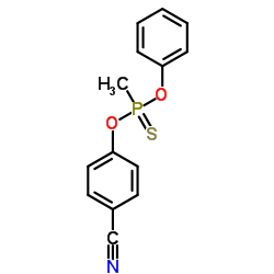 Methylphosphonothioic acid O-(4-cyanophenyl)O-phenyl ester结构式
