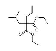 Propanedioic acid,2-(2-methylpropyl)-2-(2-propen-1-yl)-, 1,3-diethyl ester structure