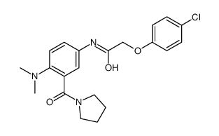 2-(4-chlorophenoxy)-N-[4-(dimethylamino)-3-(pyrrolidine-1-carbonyl)phenyl]acetamide结构式