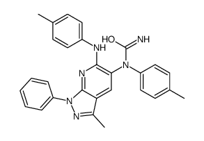 Urea, N-[3-methyl-6-[(4-methylphenyl)amino]-1-phenyl-1H-pyrazolo[3,4-b]pyridin-5-yl]-N-(4-methylphenyl)- (9CI) picture