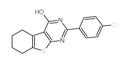 2-(4-chlorophenyl)-5,6,7,8-tetrahydro-3H-[1]benzothiolo[2,3-d]pyrimidin-4-one结构式