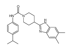 1-Piperidinecarboxamide,4-(5,6-dimethyl-1H-benzimidazol-2-yl)-N-[4-(1-methylethyl)phenyl]-(9CI) Structure