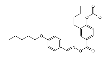 [2-butyl-4-[(4-hexoxyphenyl)methylideneamino]oxycarbonylphenyl] carbonate Structure