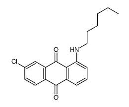 7-chloro-1-(hexylamino)anthracene-9,10-dione结构式