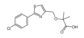 2-[[2-(4-chlorophenyl)-1,3-thiazol-4-yl]methoxy]-2-methylpropanoic acid结构式