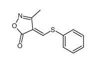 3-methyl-4-(phenylsulfanylmethylidene)-1,2-oxazol-5-one Structure