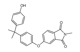 5-{4-[1-(4-Hydroxy-phenyl)-1-methyl-ethyl]-phenoxy}-2-methyl-isoindole-1,3-dione结构式