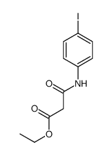 ethyl 3-(4-iodoanilino)-3-oxopropanoate结构式