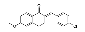 (2E)-2-(4-chlorobenzylidene)-6-methoxy-3,4-dihydronaphthalen-1(2H)-one Structure