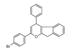 2-(4-bromophenyl)-4-phenyl-4,9-dihydroindeno[2,1-b]pyran Structure