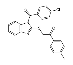 1-(4-chloro-benzoyl)-2-(2-oxo-2-p-tolyl-ethylsulfanyl)-1H-benzoimidazole结构式