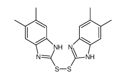 2-[(5,6-dimethyl-1H-benzimidazol-2-yl)disulfanyl]-5,6-dimethyl-1H-benzimidazole结构式