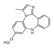 Chloro-7 methyl-3 9H-imidazo(1,2-d)dibenzo(b,f)diazepine-1,4 chlorhydrate Structure