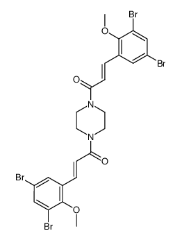 1,4-bis-[3-(3,5-dibromo-2-methoxy-phenyl)-acryloyl]-piperazine结构式