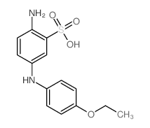 2-amino-5-[(4-ethoxyphenyl)amino]benzenesulfonic acid structure
