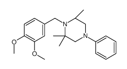 (6S)-1-[(3,4-dimethoxyphenyl)methyl]-2,2,6-trimethyl-4-phenylpiperazine Structure