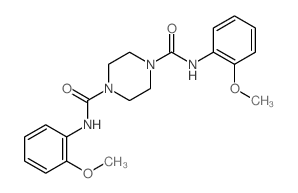 N,N-bis(2-methoxyphenyl)piperazine-1,4-dicarboxamide Structure