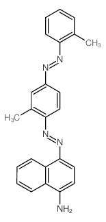 4-[2-methyl-4-(2-methylphenyl)diazenyl-phenyl]diazenylnaphthalen-1-amine Structure