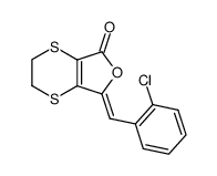 7-[1-(2-Chloro-phenyl)-meth-(Z)-ylidene]-2,3-dihydro-7H-[1,4]dithiino[2,3-c]furan-5-one Structure