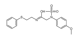 2-(4-methoxy-N-methylsulfonylanilino)-N-(2-phenylsulfanylethyl)acetamide结构式