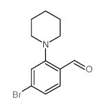 4-BROMO-2-PIPERIDINOBENZENECARBALDEHYDE structure