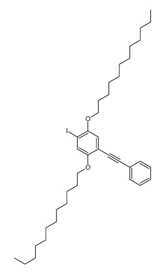 1,4-didodecoxy-2-iodo-5-(2-phenylethynyl)benzene结构式