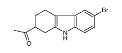 1-(6-bromo-2,3,4,9-tetrahydro-1H-carbazol-2-yl)ethanone Structure