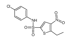 N-(4-chlorophenyl)-5-ethyl-4-nitrothiophene-2-sulfonamide结构式
