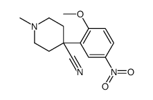 4-(2-methoxy-5-nitrophenyl)-1-methylpiperidine-4-carbonitrile Structure