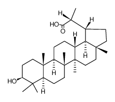 (20R)-3β-hydroxylupane-29-oic acid结构式