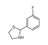 2-(3-fluorophenyl)-1,3-thiazolidine结构式