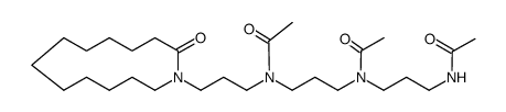 12-[(4,8,12-Triacetyl-4,8,12-triazadodecan-1-yl)amino]dodecanoic acid lactam结构式