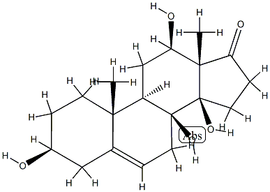 3β,8,12β,14β-Tetrahydroxyandrost-5-en-17-one Structure