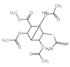methyl 3,4,5-triacetyloxy-6-carbamimidoylsulfanyl-oxane-2-carboxylate结构式