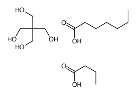 2,2-bis(hydroxymethyl)propane-1,3-diol,butanoic acid,heptanoic acid Structure